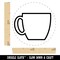 Coffee Mug Cup Outline Rubber Stamp for Stamping Crafting Planners